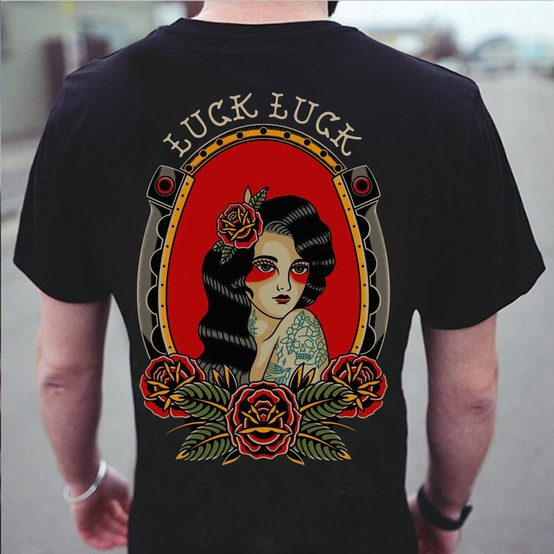 Tattoo inspired clothing: Luck Lady T-shirt-Wawl Soul