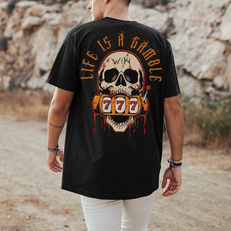 Tattoo inspired clothing: Life Is A Gamble T-shirt-Wawl Soul