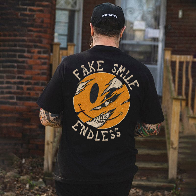 Tattoo inspired clothing: Endless Fake Smile T-shirt-Wawl Soul