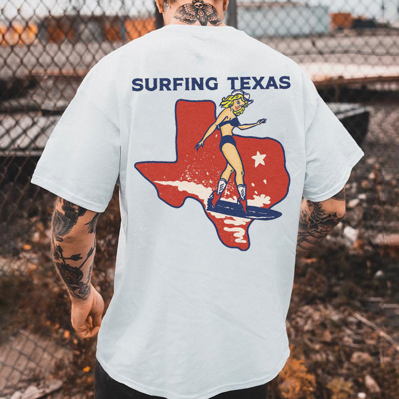Surfing Texas Printed Men’s T-shirt