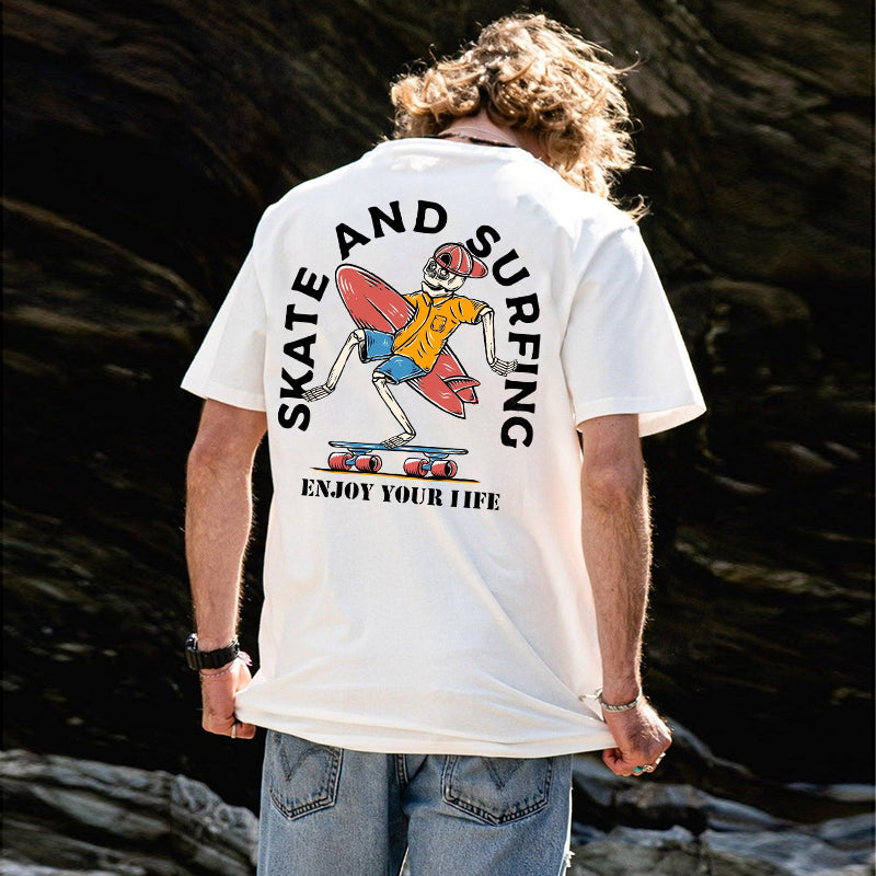 Tattoo inspired clothing: Skate And Surfing T-shirt-Wawl Soul
