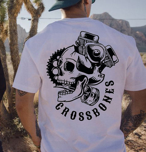 Tattoo inspired clothing: Motor Skull T-shirt-Wawl Soul