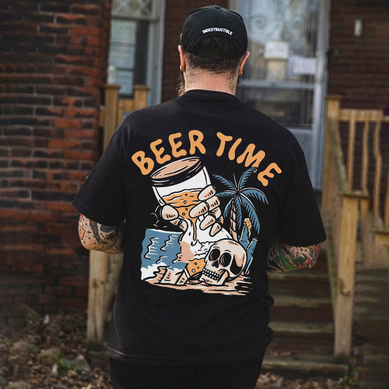 Tattoo inspired clothing: Beer Time T-shirt-Wawl Soul