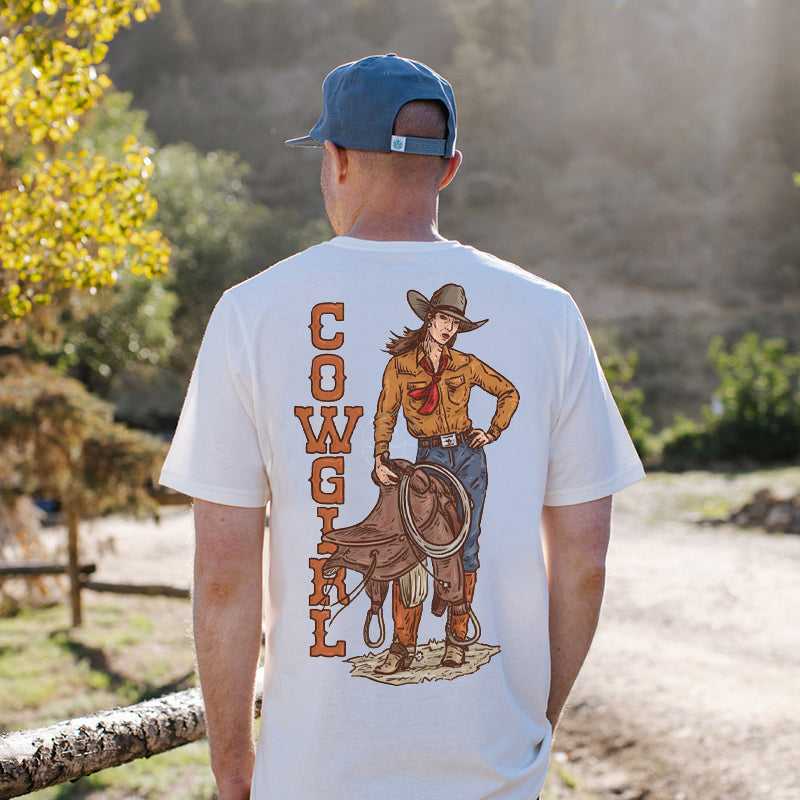 Fully Armed Cowgirl Printed Men’s T-shirt