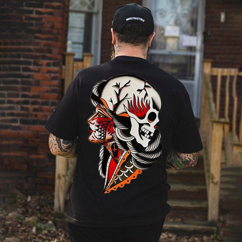 Tattoo inspired clothing: Skull in the Beauty T-Shirt-Wawl Soul