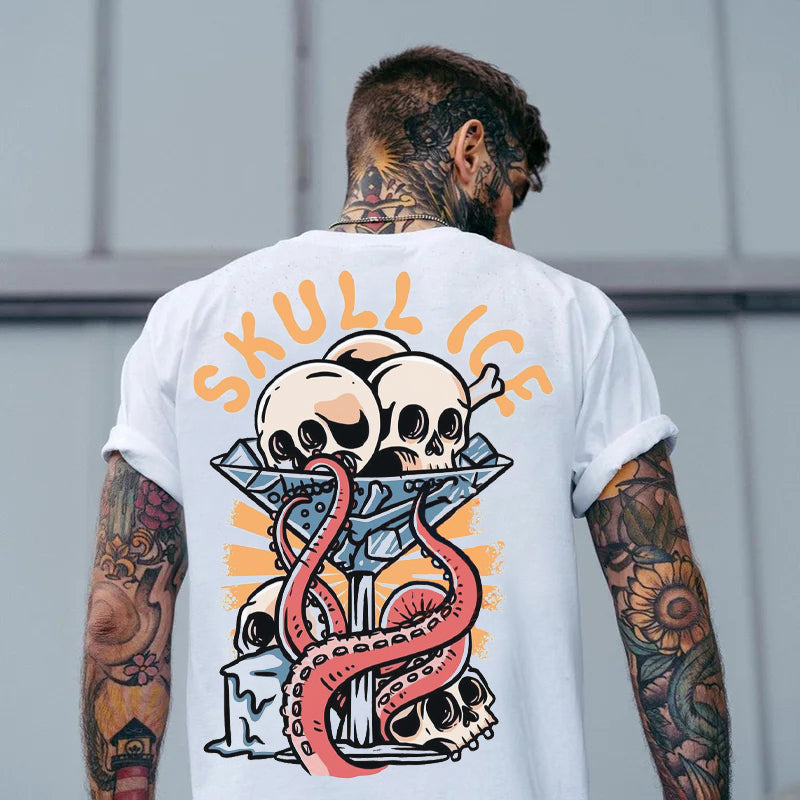 Skull Ice Printed Men’s T-shirt