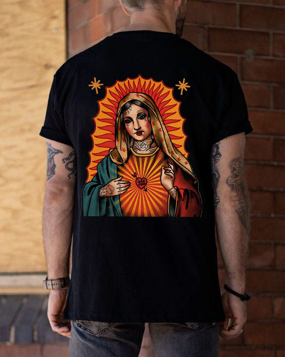Tattoo inspired clothing: Tattooed Maria T-shirt-Wawl Soul