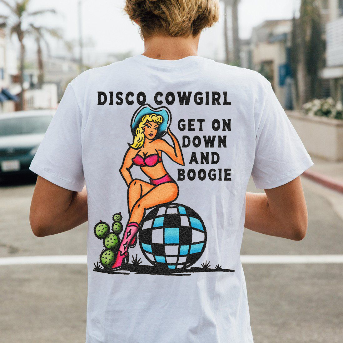 Tattoo inspired clothing: Disco Cowgirl T-Shirt-Wawl Soul