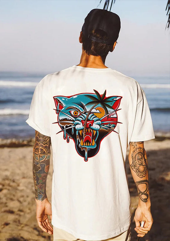 Tattoo inspired clothing: Summer Panther T-shirt-Wawl Soul