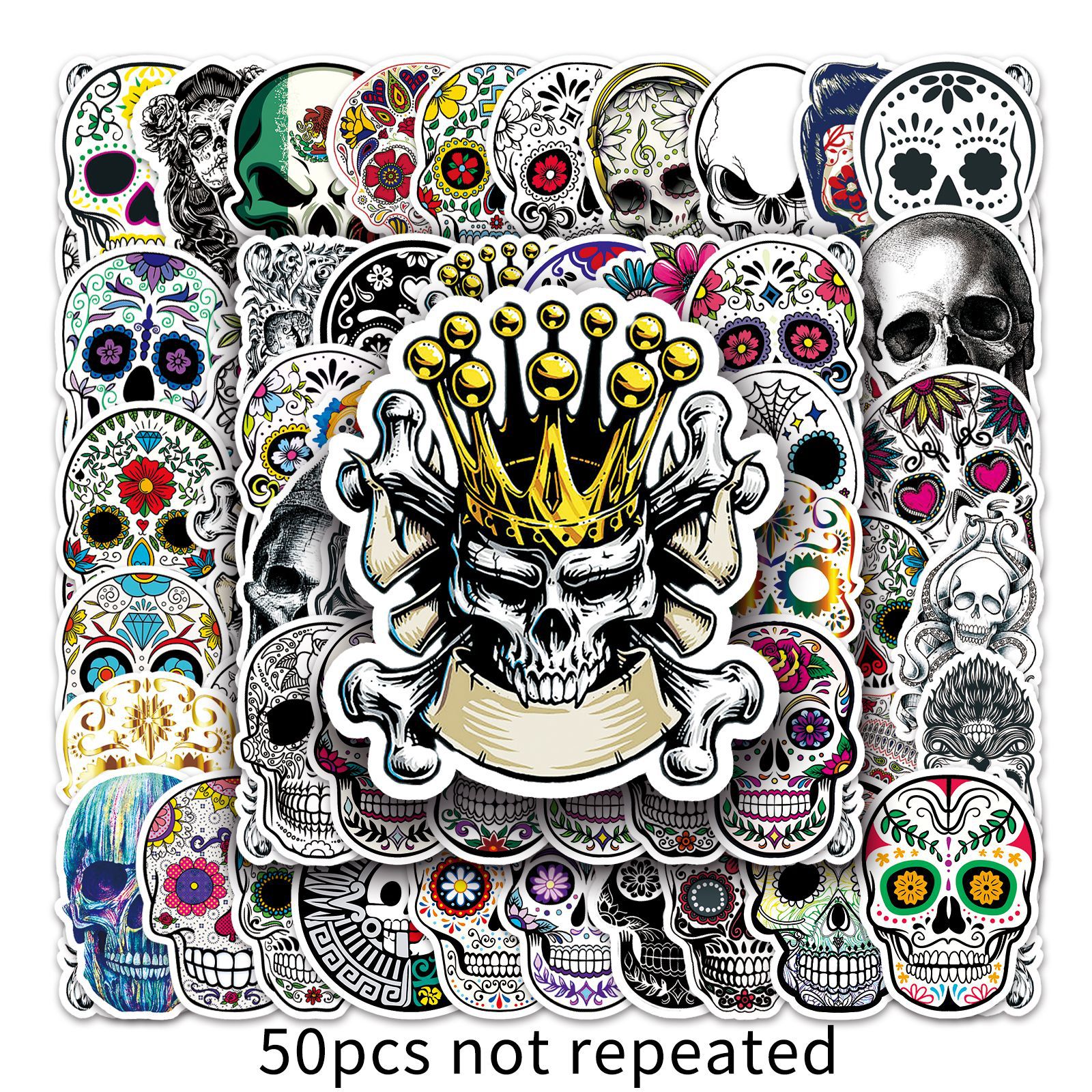 Tattoo inspired clothing: Skull Theme Sticker Pack -Wawl Soul
