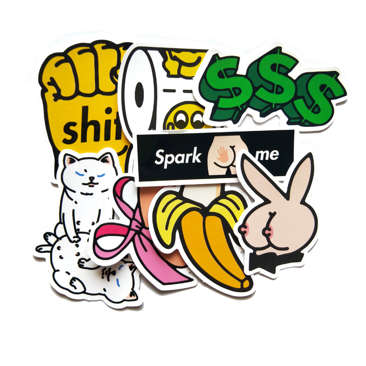 Tattoo inspired clothing: New School Funny Sticker Pack -Wawl Soul