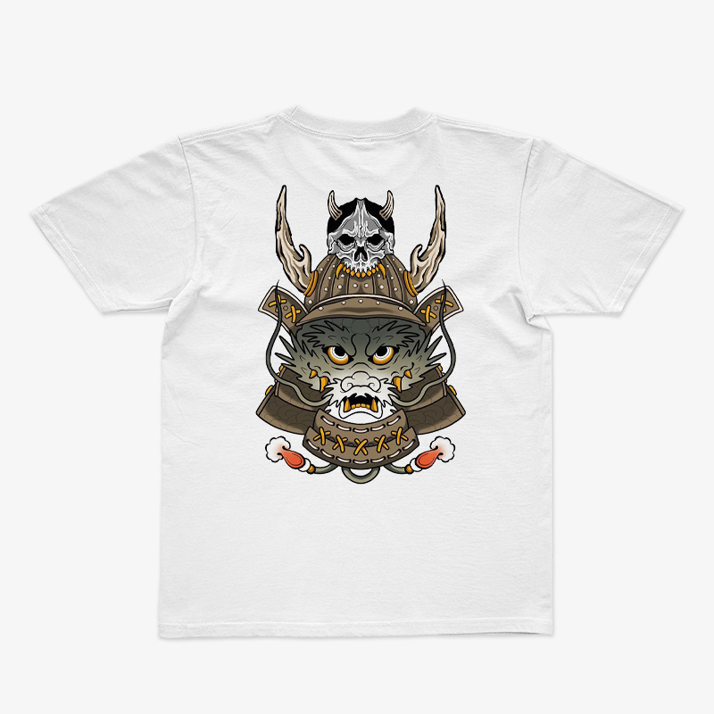 Tattoo inspired clothing: Dragon Samurai T-Shirt-Wawl Soul