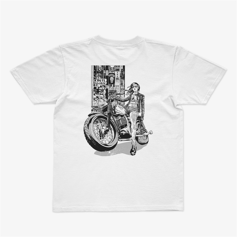 Tattoo inspired clothing: Triumph Girl Rider T-shirt-Wawl Soul