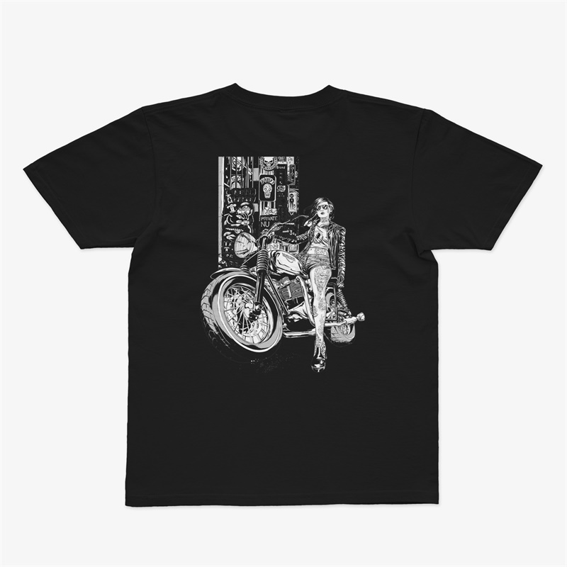 Tattoo inspired clothing: Triumph Girl Rider T-shirt-Wawl Soul