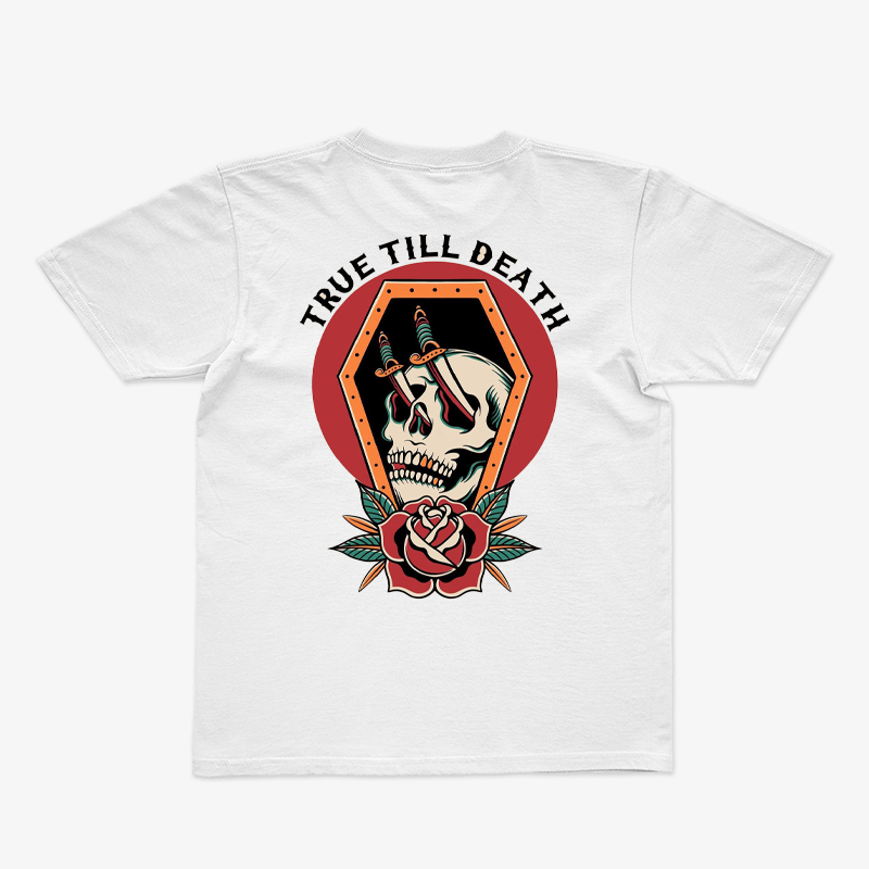 Tattoo inspired clothing: True Till Death T-shirt-Wawl Soul