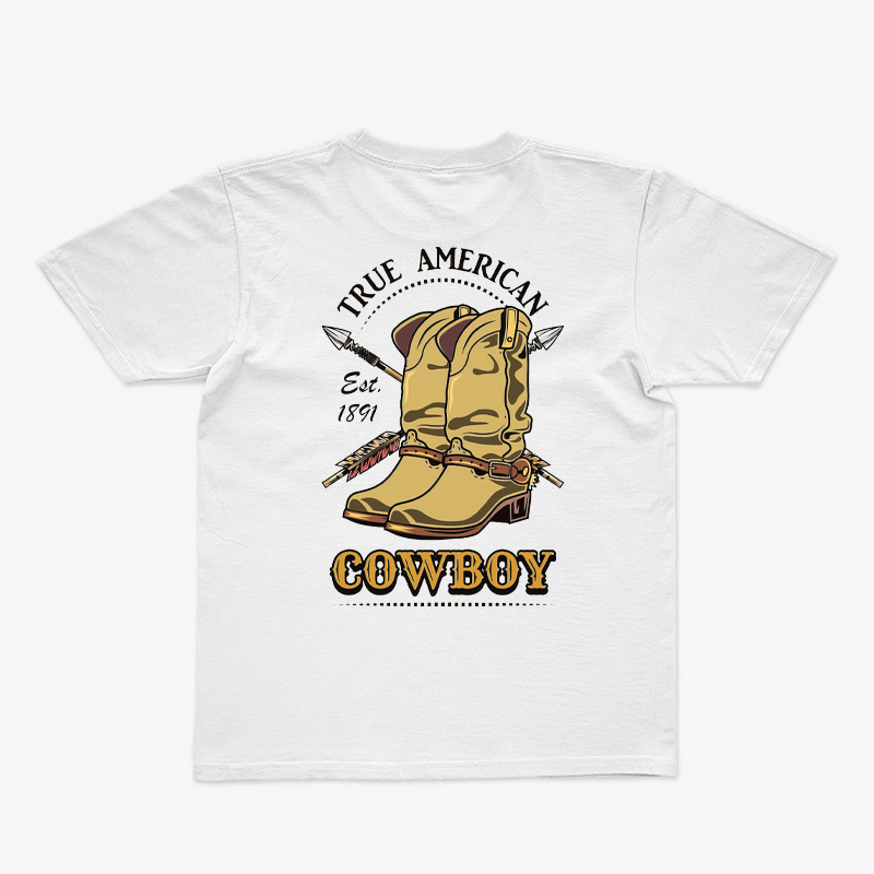 Tattoo inspired clothing: True American Cowboy T-shirt-Wawl Soul