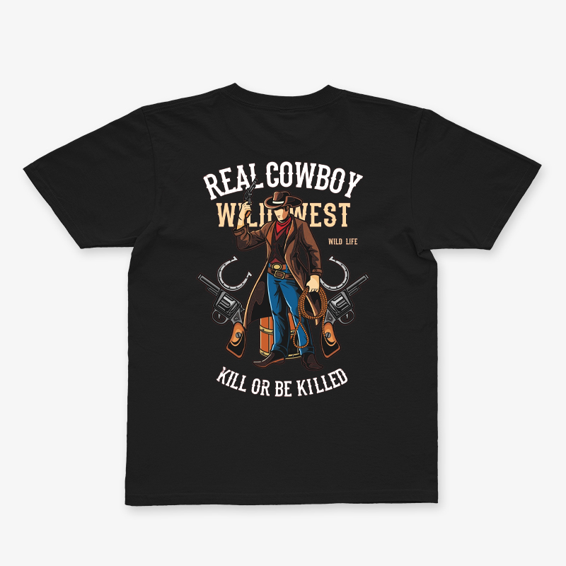 Tattoo inspired clothing: Real Cowboy T-shirt-Wawl Soul