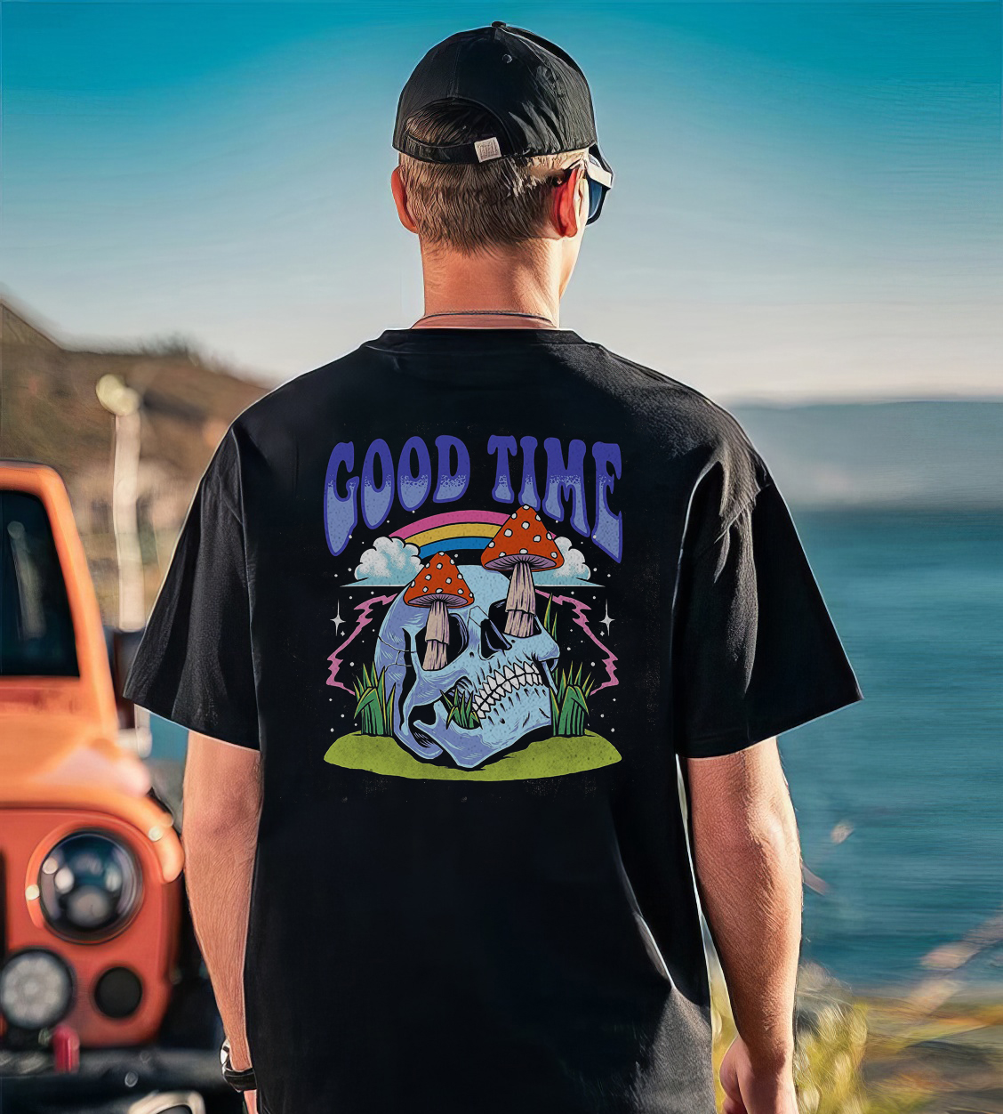 Tattoo inspired clothing: Good Time Mushroom T-shirt-Wawl Soul