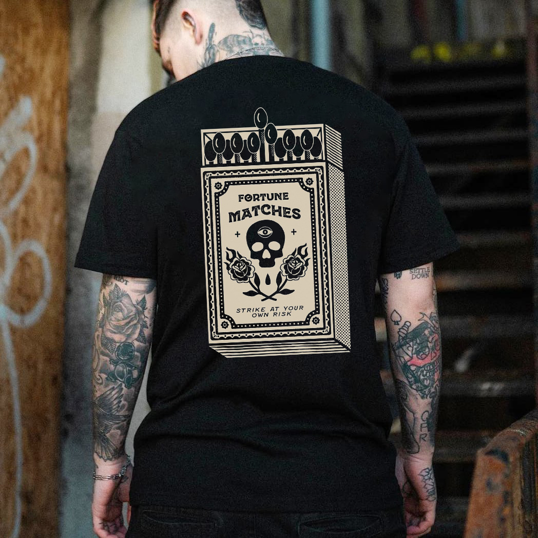 Tattoo inspired clothing: Fortune Matches T-shirt-Wawl Soul