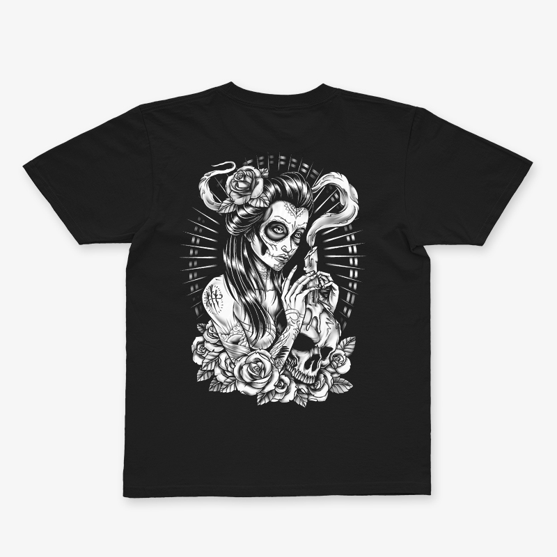 Tattoo inspired clothing: Mexican Day Of The Dead T-shirt-Wawl Soul