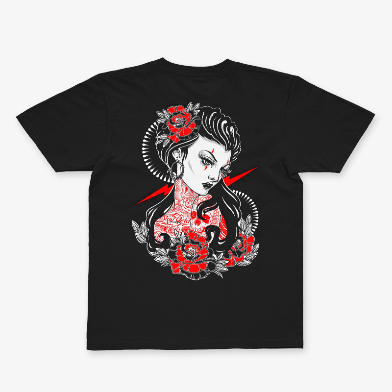 Tattoo inspired clothing: Japanese Kabuki T-shirt-Wawl Soul