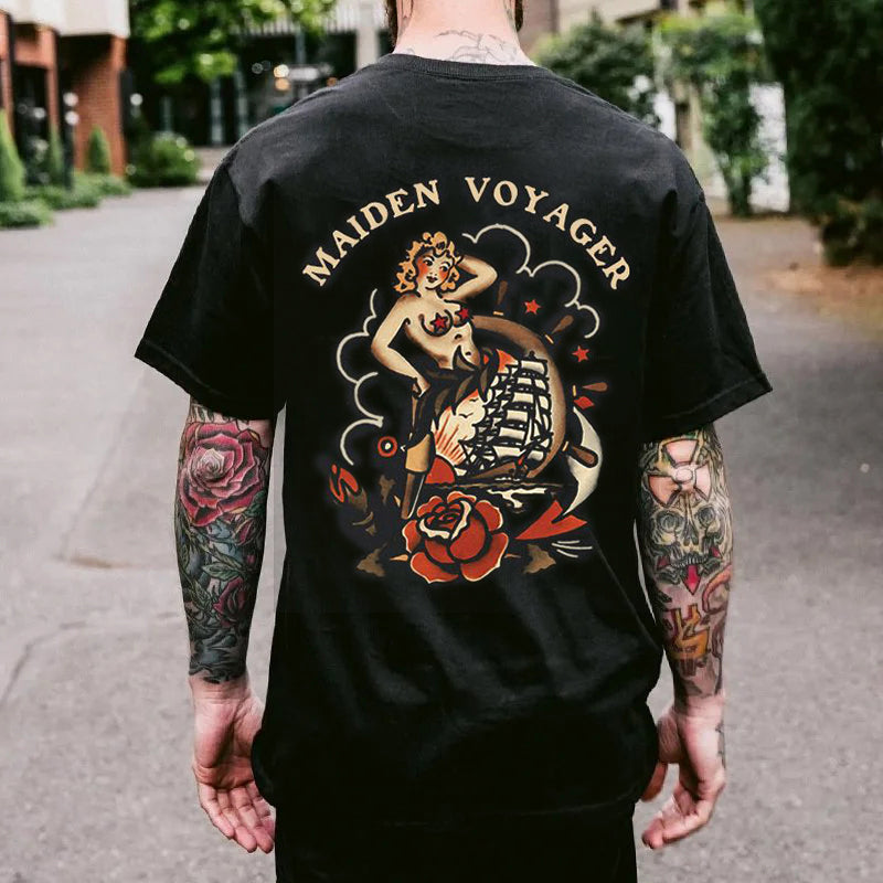 Tattoo inspired clothing: Maiden Voyager T-shirt-Wawl Soul