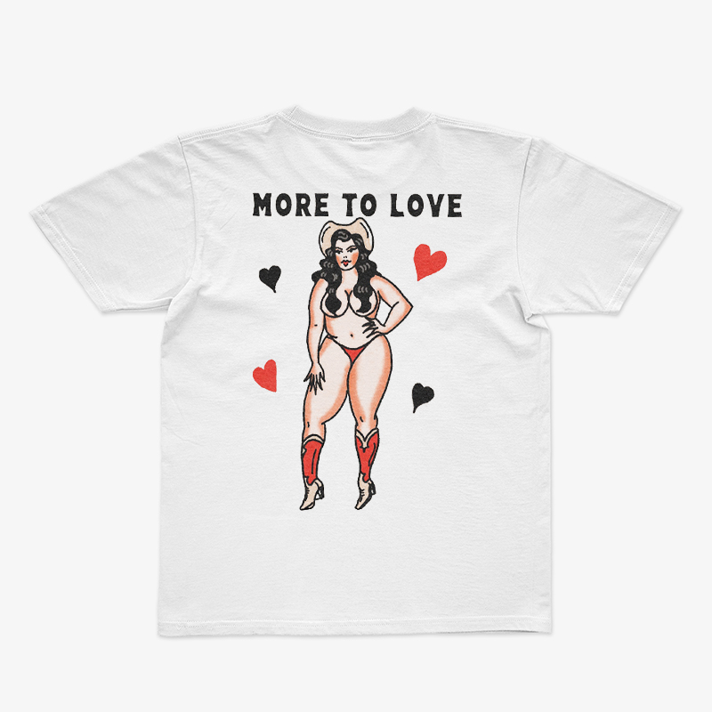 Tattoo inspired clothing: More To Love Cowgirl T-shirt-Wawl Soul