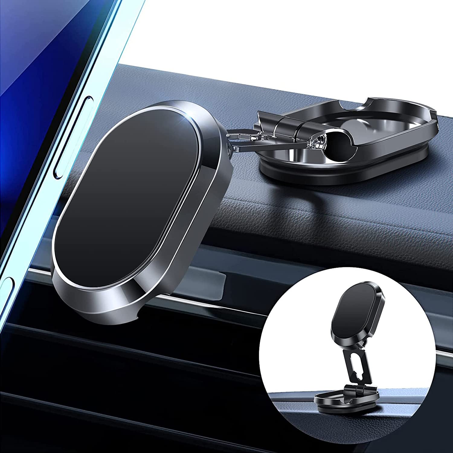 🔥Promotion 30% OFF - Alloy Folding Magnetic Car Phone Holder