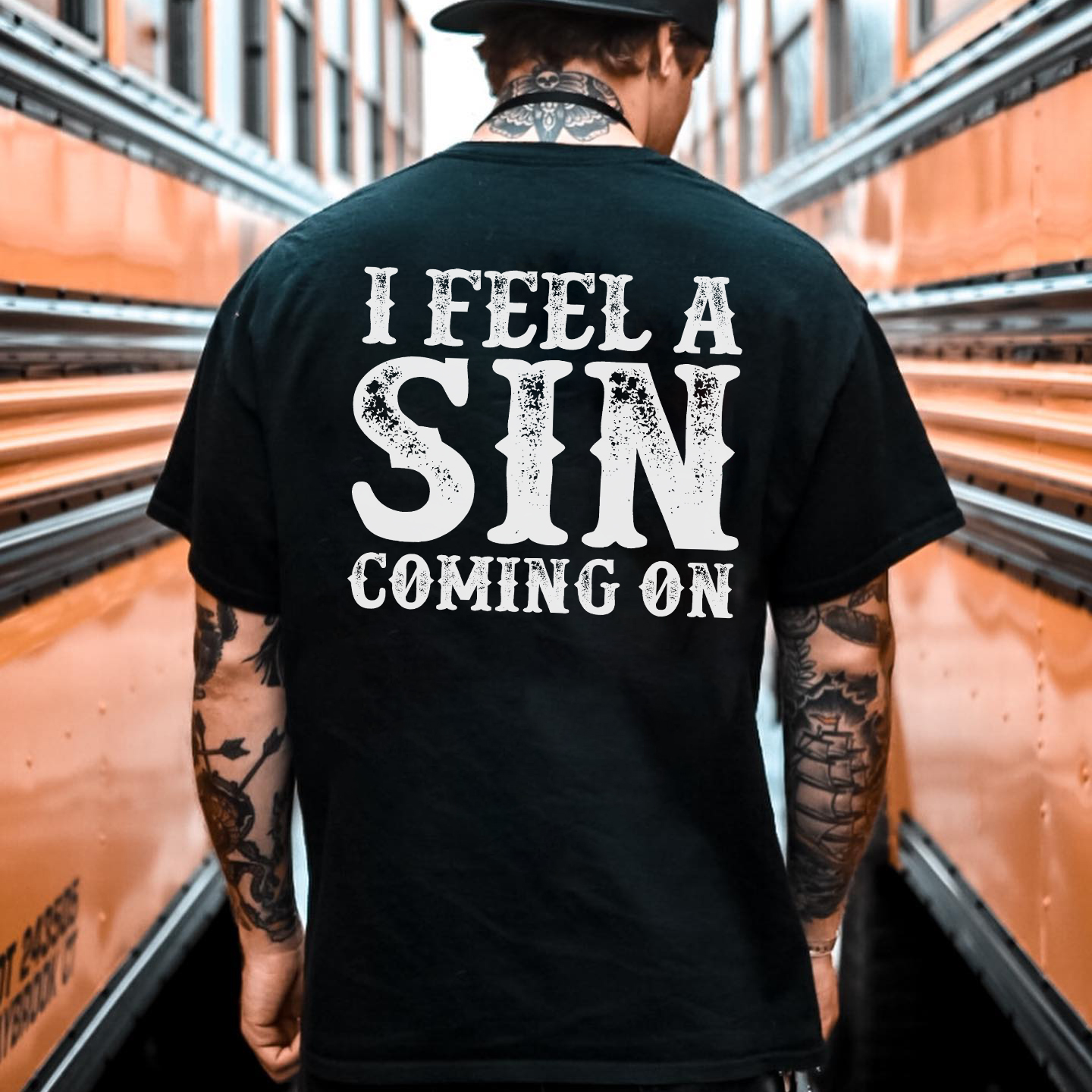 I Feel A Sin Coming On Print Men's T-shirt