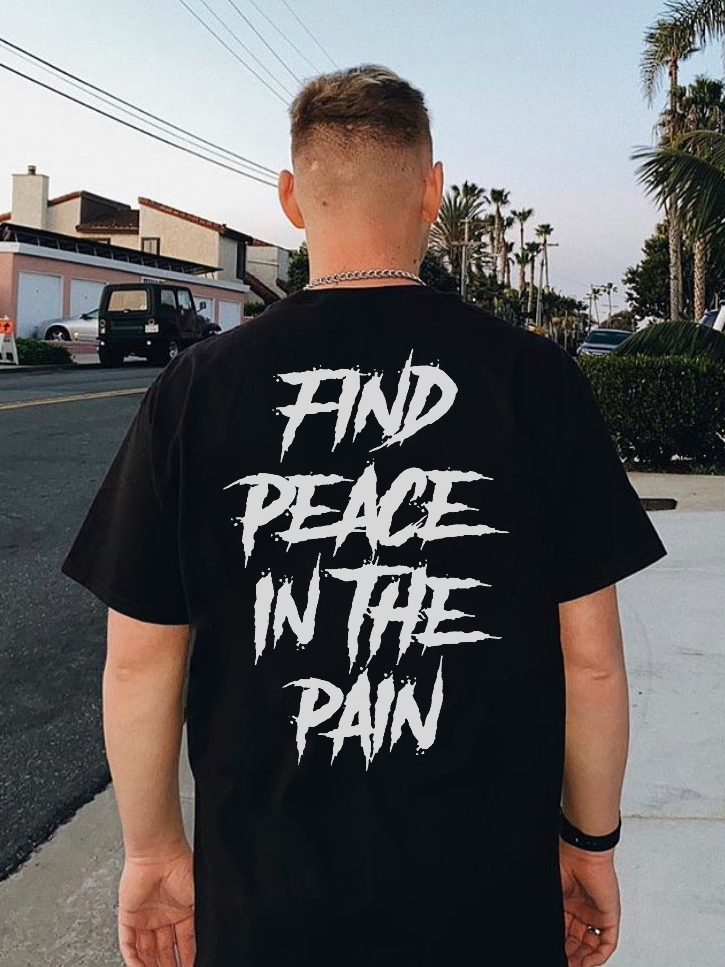 Find Peace In The Pain Men's Crew Neck T-shirt