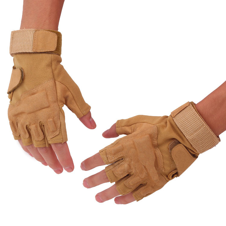 Men's outdoor leisure climbing half finger gloves-Forestso