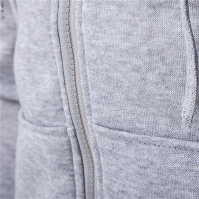 Men's solid color zipper hoodie-Forestso