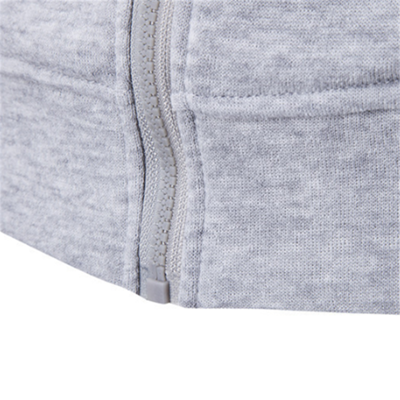 Men's solid color zipper hoodie-Forestso