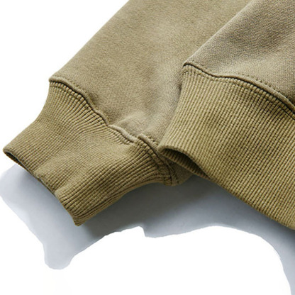 Simple embroidered loose hoodie-Forestso
