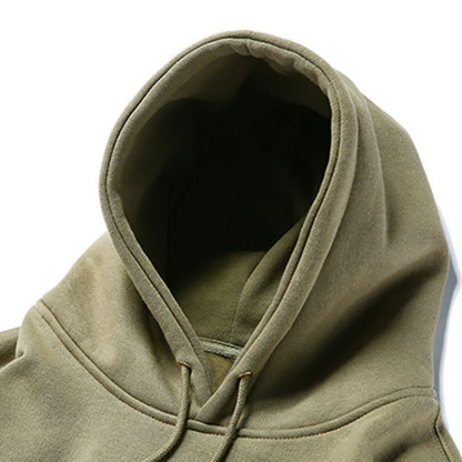 Simple embroidered loose hoodie-Forestso