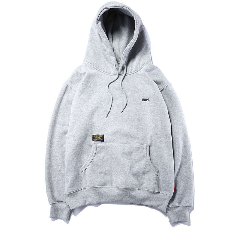 Simple embroidered loose hoodie-Forestso