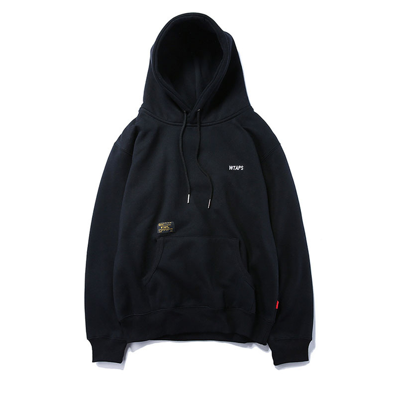 Simple embroidered loose hoodie-Forestso