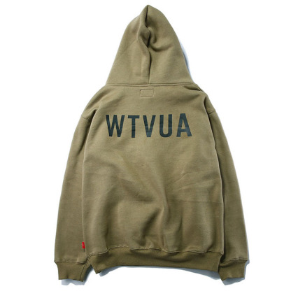 Simple embroidered loose hoodie-Forestso