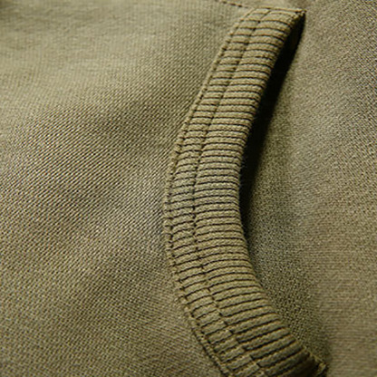 Simple embroidered loose hoodie-Forestso