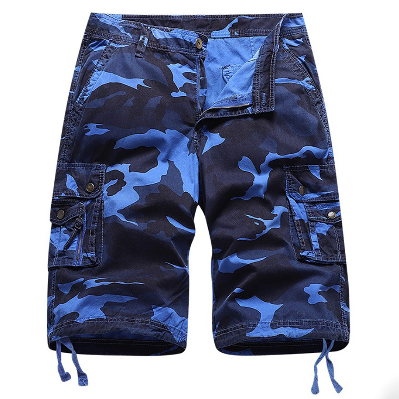 Casual loose camouflage tooling shorts-Forestso