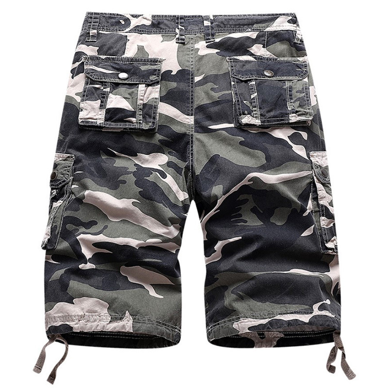 Casual loose camouflage tooling shorts-Forestso