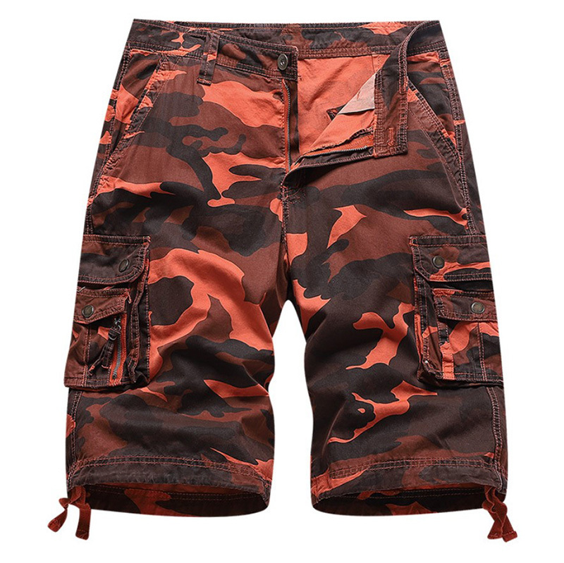 Casual loose camouflage tooling shorts-Forestso