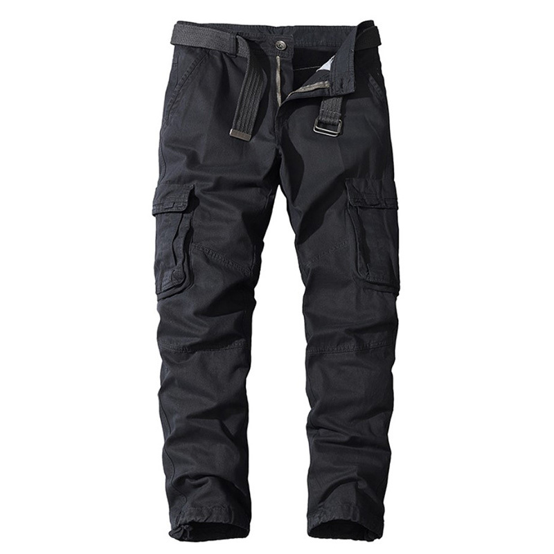 Men's loose multi-pocket tooling pants-Forestso
