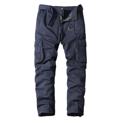 Men's loose multi-pocket tooling pants-Forestso
