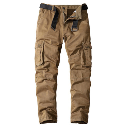Men's loose multi-pocket tooling pants-Forestso