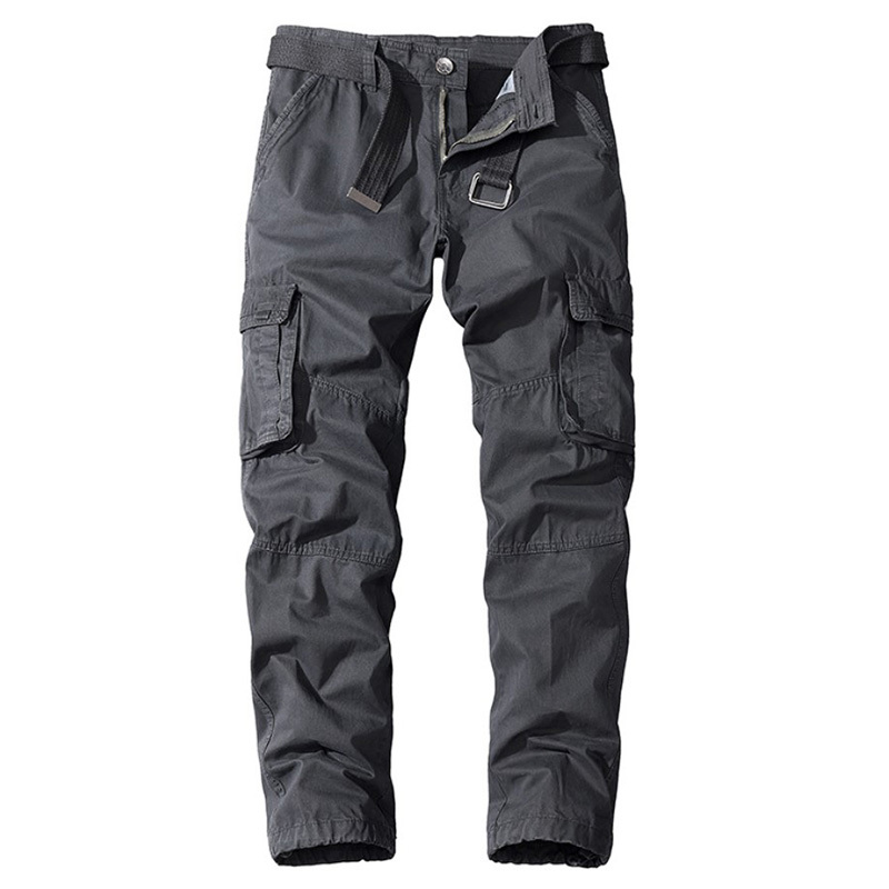 Men's loose multi-pocket tooling pants-Forestso