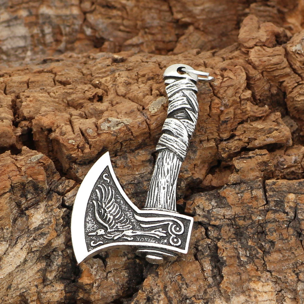 Viking Jewelry Celtic Wolf Axe Designer Men's Necklace Trendy Accessories-Forestso