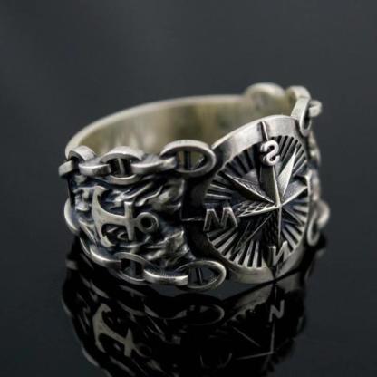 Viking Compass Ice and Fire Game of Thrones Power Inspiration Men's Ring Jewelry-Forestso