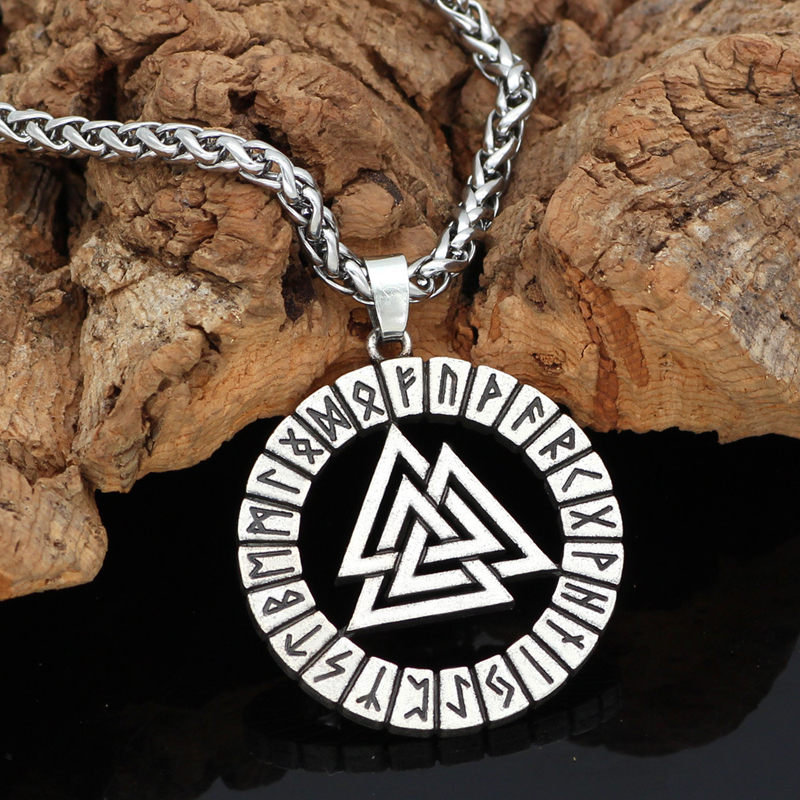 Viking Vintage Odin Triangle Rune Necklace-Forestso