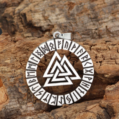Viking Vintage Odin Triangle Rune Necklace-Forestso